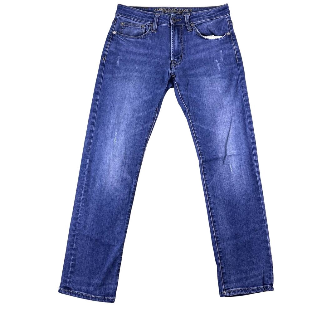 AMERICAN EAGLE Men Active Flex Slim Stretch Cotton Denim Jean - 29x30 Med Blue